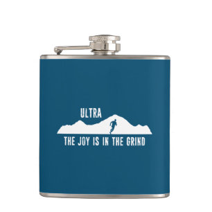Ultra, The Joy Is In The Grind Hip Flask