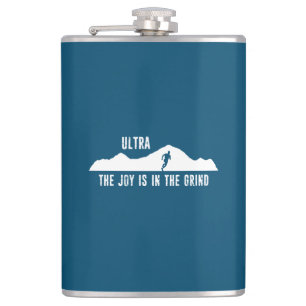Ultra, The Joy Is In The Grind Hip Flask