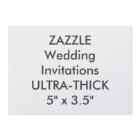 ULTRA-THICK 360lb 5” x 3.5" Wedding Invitations
