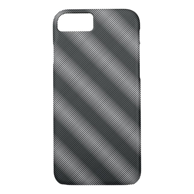 Ultra Thin Black & White Gradation Lines Case-Mate iPhone Case (Back)