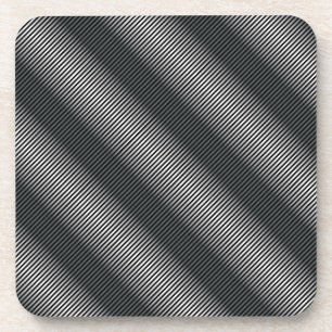 Ultra Thin Black & White Gradation Lines Coaster