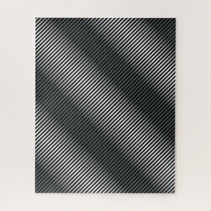 Ultra Thin Black & White Gradation Lines Jigsaw Puzzle