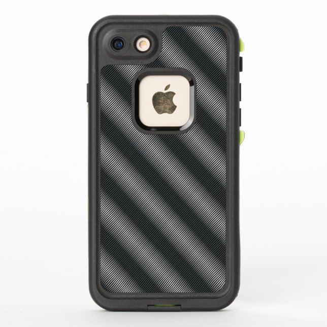 Ultra Thin Black & White Gradation Lines LifeProof iPhone Case (Back)