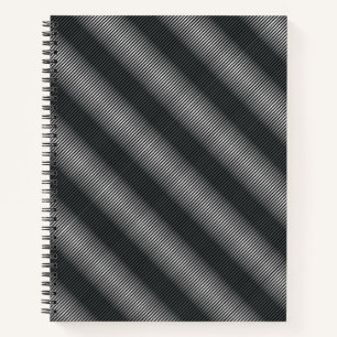 Ultra Thin Black & White Gradation Lines Notebook