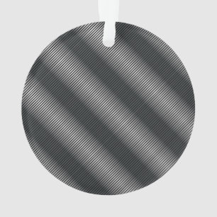 Ultra Thin Black & White Gradation Lines Ornament