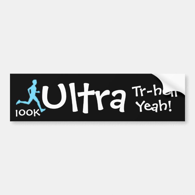 Ultra Trail Marathon Bumper Sticker 100K (Front)