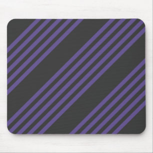 Ultra violet and charcoal five stripe pattern mouse pad