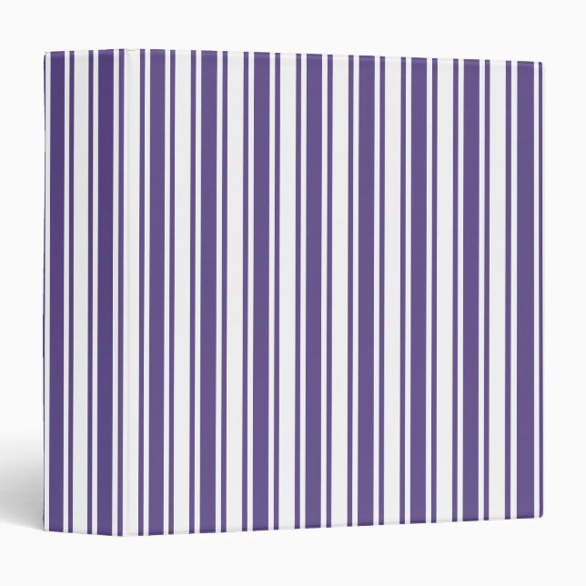 Ultra violet and white candy stripes binder (Front/Spine)