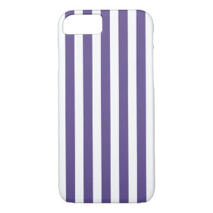 Ultra violet and white candy stripes Case-Mate iPhone case