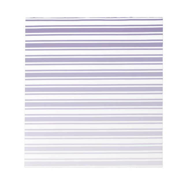 Ultra violet and white candy stripes notepad (Front)