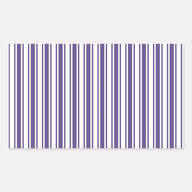 Ultra violet and white candy stripes sticker (Front)