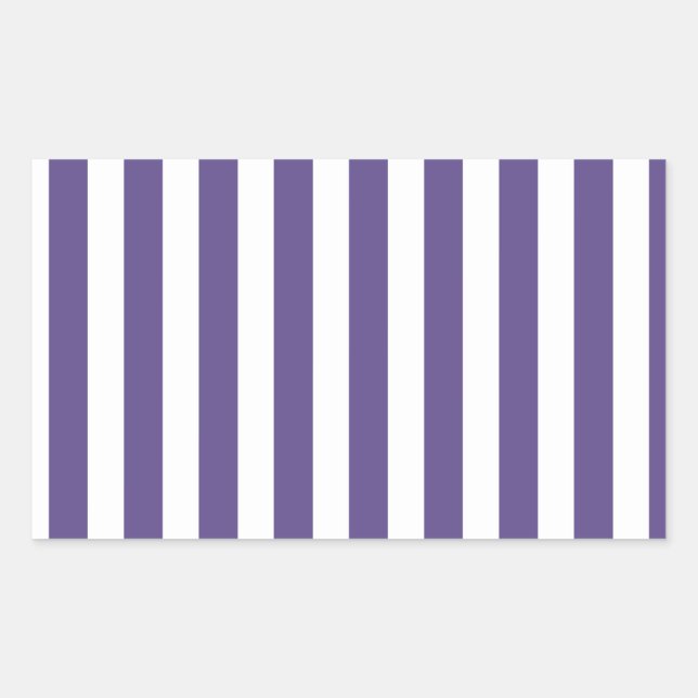 Ultra violet and white candy stripes sticker (Front)