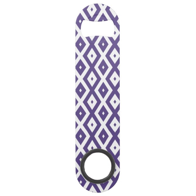 Ultra violet and white diamond pattern bar key (Front)