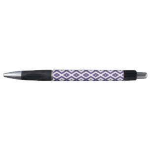 Ultra violet and white diamond pattern pen