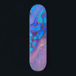 Ultra Violet Bright Abstract marble Art Skateboard<br><div class="desc">This design may be personalized by choosing the customize option to add text or make other changes. If this product has the option to transfer the design to another item, please make sure to adjust the design to fit if needed. Contact me at colorflowcreations@gmail.com if you wish to have this...</div>