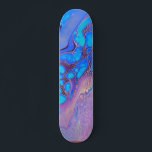 Ultra Violet Bright Abstract marble Art Skateboard<br><div class="desc">This design may be personalized by choosing the customize option to add text or make other changes. If this product has the option to transfer the design to another item, please make sure to adjust the design to fit if needed. Contact me at colorflowcreations@gmail.com if you wish to have this...</div>