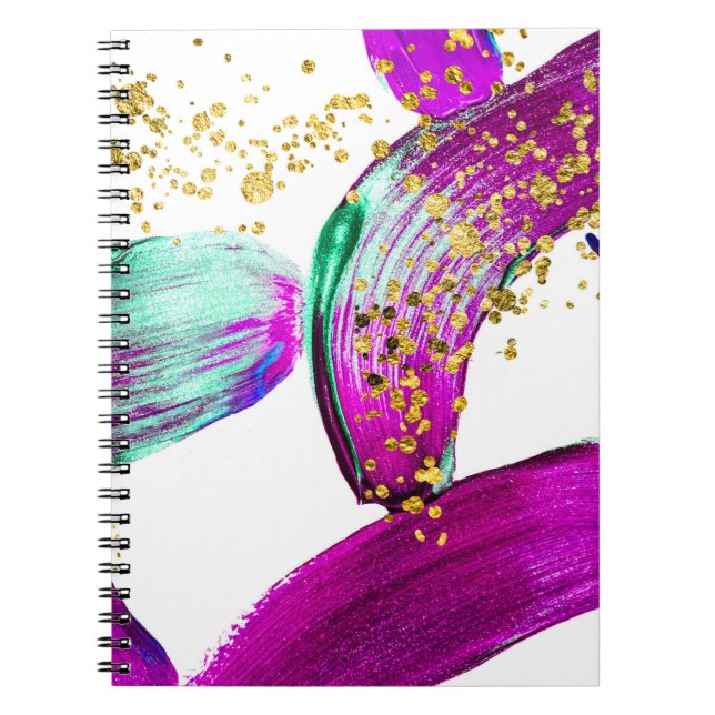 Ultra Violet Brush: Abstract Art Notebook (Front)