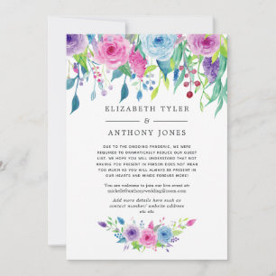 Ultra Violet colour combo Floral Reduced Guest Lis Announcement