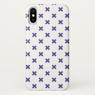 Ultra violet cross stitches on white Case-Mate iPhone case