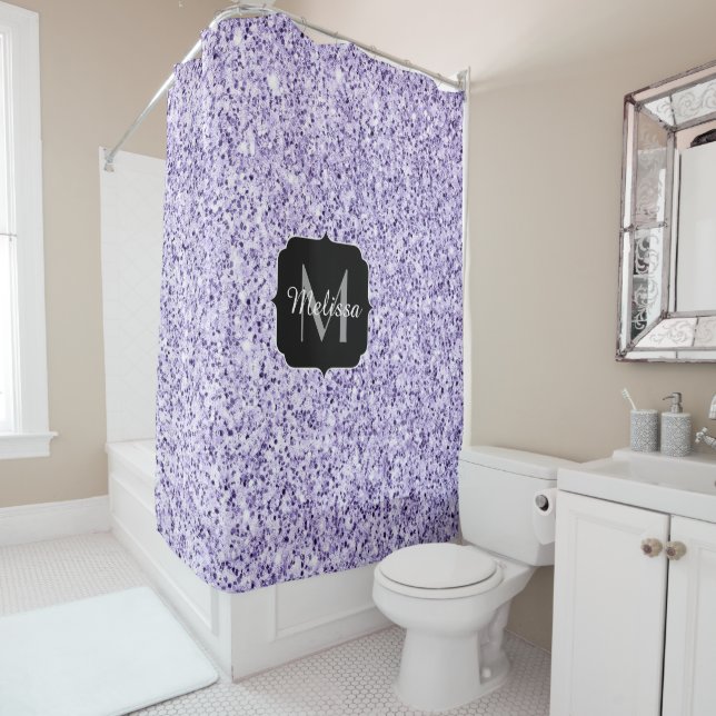Ultra violet light purple glitter sparkle Monogram (In Situ)
