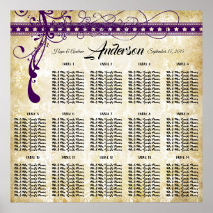Ultra Violet Medieval Renaissance Seating Chart