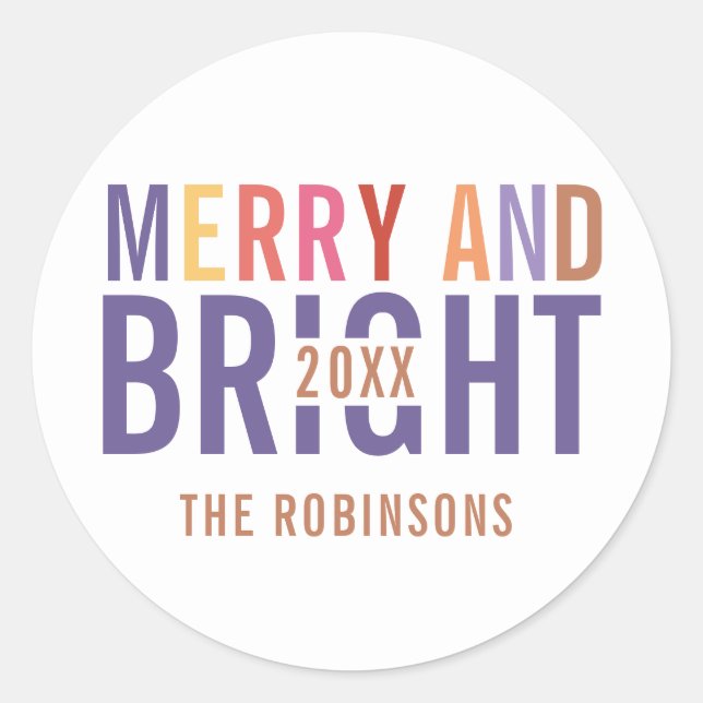 Ultra Violet Palette Christmas Classic Round Sticker (Front)