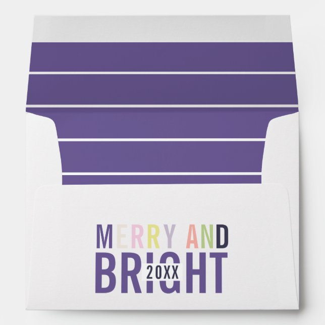 Ultra Violet Palette Christmas Envelope (Back (Bottom))