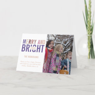 Ultra Violet Palette Christmas Greeting Photo Holiday Card