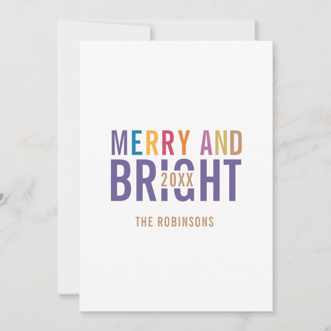 Ultra Violet Palette Christmas Greeting Photo Holiday Card (Front)