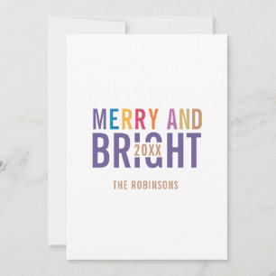 Ultra Violet Palette Christmas Greeting Photo Holiday Card