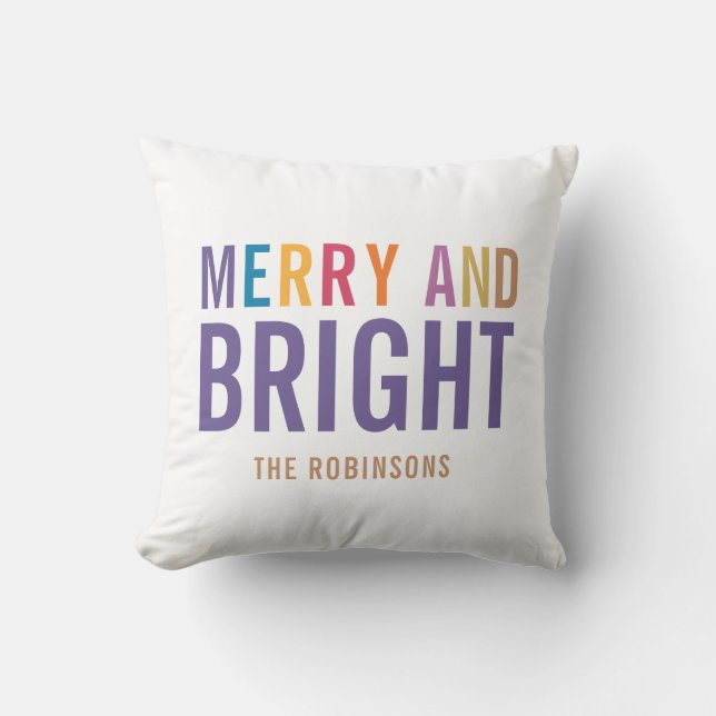 Ultra Violet Palette Christmas Throw Pillow (Front)