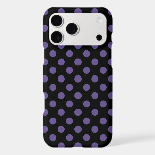 Ultra violet polka dots on black