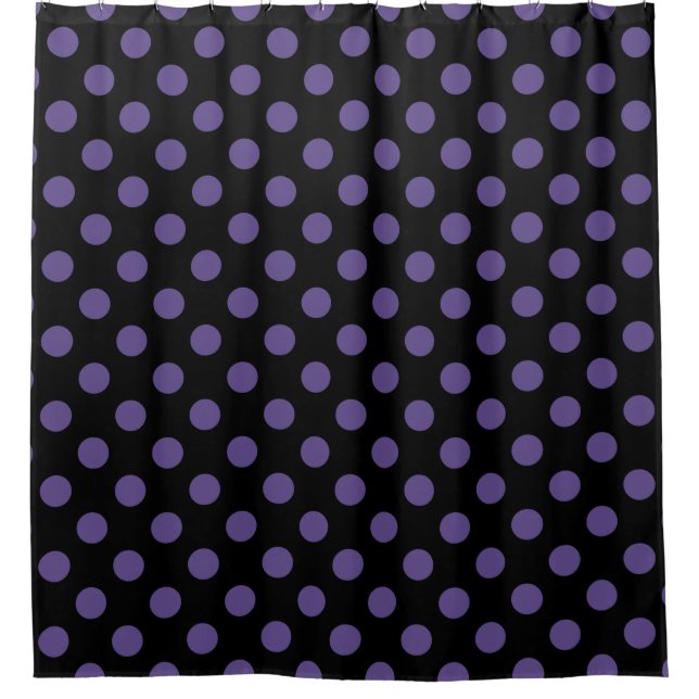 Ultra violet polka dots on black (Front)
