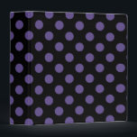 Ultra violet polka dots on black binder<br><div class="desc">Pantone's colour of the year for 2018 is ultra violet.</div>