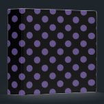 Ultra violet polka dots on black binder<br><div class="desc">Pantone's colour of the year for 2018 is ultra violet.</div>