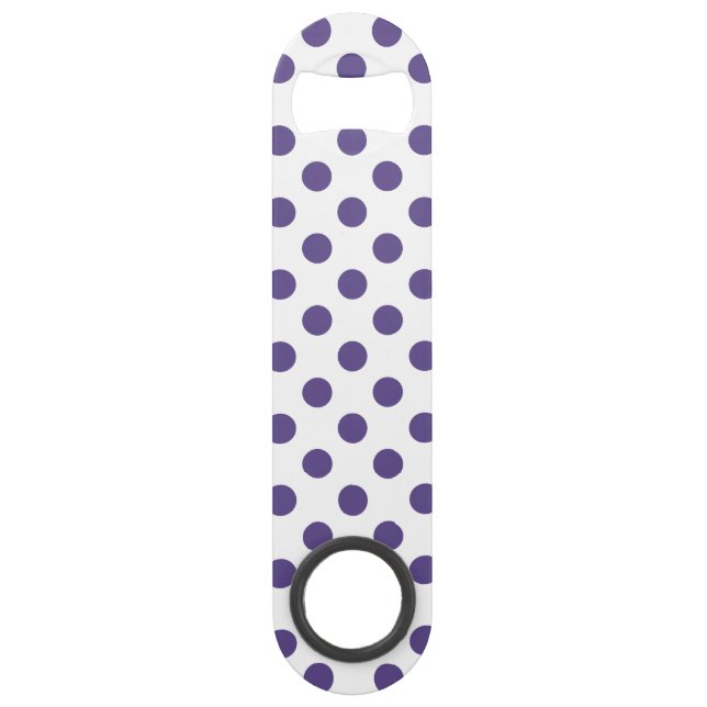 Ultra violet polka dots on white bar key (Front)