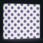 Ultra violet polka dots on white binder<br><div class="desc">Pantone's colour of the year for 2018 is ultra violet.</div>