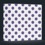 Ultra violet polka dots on white binder<br><div class="desc">Pantone's colour of the year for 2018 is ultra violet.</div>