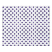 Ultra violet polka dots on white duvet cover (Back)