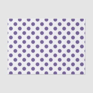Ultra violet polka dots on white tissue paper