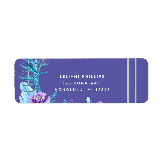 Ultra Violet Purple & Aqua Floral Chic Wedding (Front)