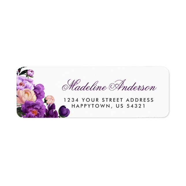 Ultra Violet Purple Floral Watercolor (Front)