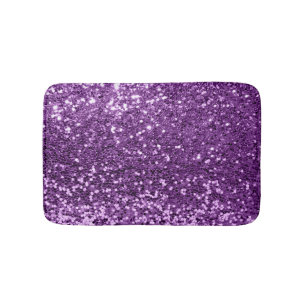 Ultra Violet Purple Glitter Magenta Amethyst Spark Bath Mat