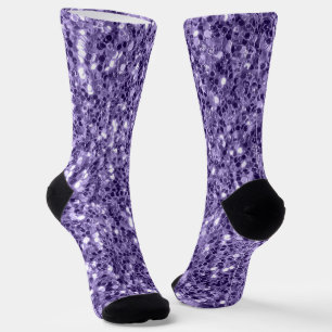 Ultra violet purple glitter sparkles socks