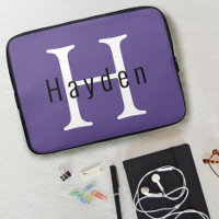 Ultra Violet Purple Modern Custom Monogram