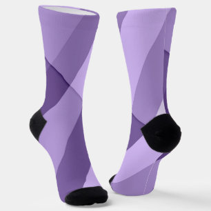Ultra violet purple modern geometric lines socks