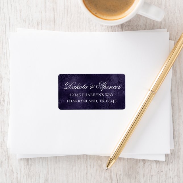Ultra Violet Purple Modern Minimalist Watercolor Label (Insitu)
