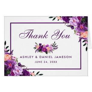 Ultra violet violet Mariage Floral Merci note PFP
