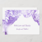 Ultra Violet Watercolor Splash Thank You Cards (Front/Back)