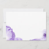 Ultra Violet Watercolor Splash Thank You Cards (Back)
